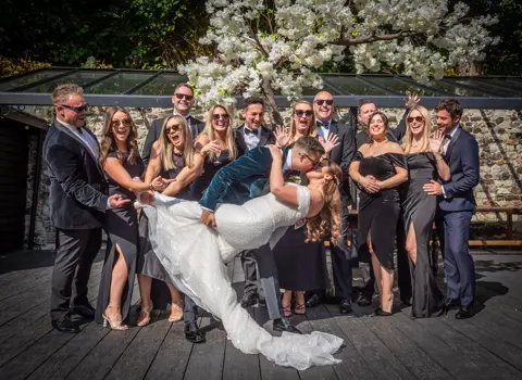 The Bride dips into the group photos at The Buttery and Glasshouse