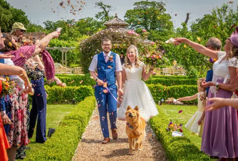 Just married at the Secret Garden Kent